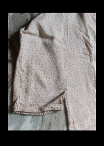 Elegant Beige Printed Kurti