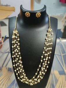 Elegant Multi-Layer Pearl Necklace Set