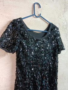 Sparkling Black Sequin Dress