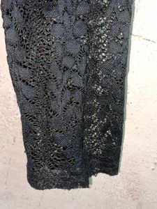 Elegant Black Lace Long Sleeve Top Layered
