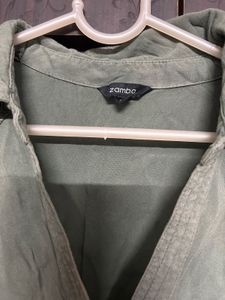 Ombre Green Button-Up Shirt