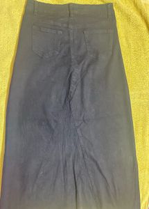 Black Denim Maxi Skirt