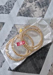 Elegant Beaded Bangles with Rhinestones