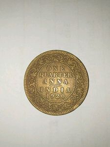 One Quarter Anna 1920 (GEORGE V KING)