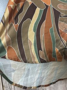 Boho Abstract Print Button-Up Tunic