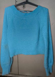 Cozy Blue V-Neck Sweater