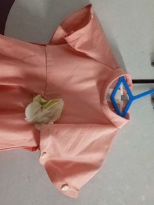 Cute Peach Dress Fit Up To 1year