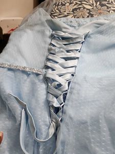 Ball gown in powder blue colour