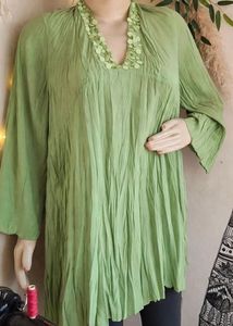 Flowy Crinkle Cotton Kurta