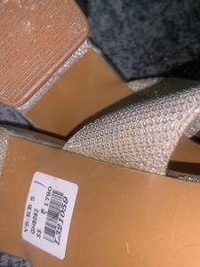 Sparkly Gold Flat Sandals
