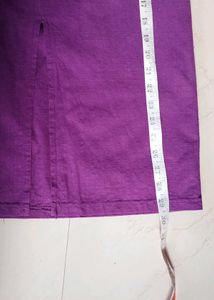 Purple Midi Skirt with Slit