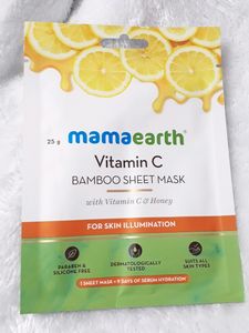 Mamaearth Vitamin C Bamboo Sheet Mask with Vitami