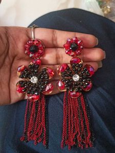 Exquisite Flower Tassel Earrings