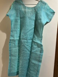 Teal Kurta 4 piece set with Sequins