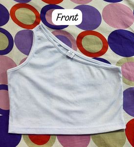 STREETSTYLESTORE Ribbed One-Shoulder Crop Top
