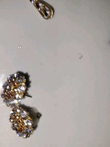 Sparkling Floral Stud Earrings