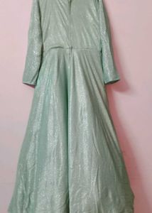 Sparkling Mint Green Ethnic Gown