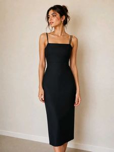 Black Classic Midi Dress🖤