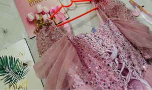 beautiful 😍 pink birthday Sequined Gown