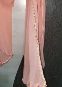 Teal Embroidered Kurta Set with Peach Dupa