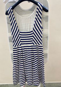 Striped Navy &amp; White Summer Dress
