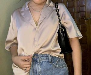 Satin Button-Up Shirt