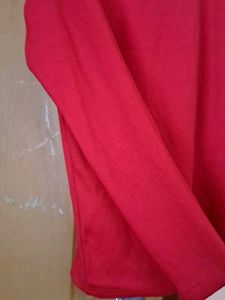 Red Turtleneck Top