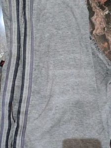 Grey Track Pants with Side Stripe