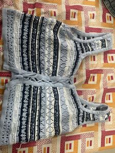 Striped Knit Cropped Top