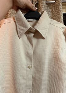Chic Beige Button-Up Shirt
