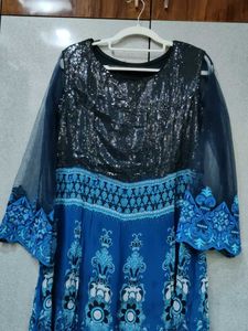 Stunning Blue Sequined Gown