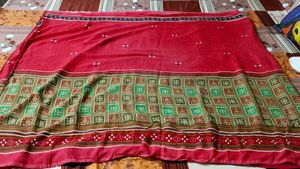 pink sari without blouse