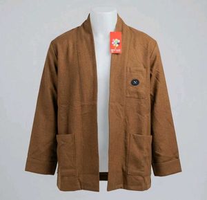 Women's Brown Ethnic Coat (Size-3XL)