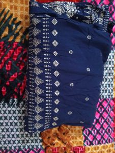 Elegant Navy Blue Kurta 249with Gold Detail