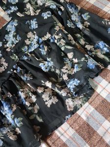 Sheer Floral Puff Sleeve Top