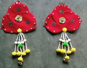 Handmade Red Flower Hanging Decor