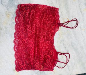 Elegant Red Lace Bralette