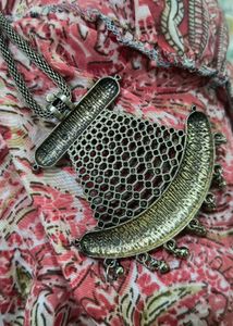 Oxidized Silver Statement Necklace