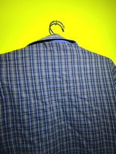 2 Side Wearable Blue Check Shirt Size Medium