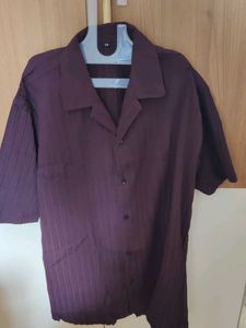 Men's Purple Short Sleeve Shirt