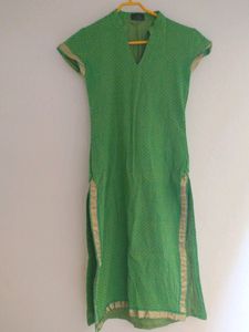 Green Kurta Set, XS
