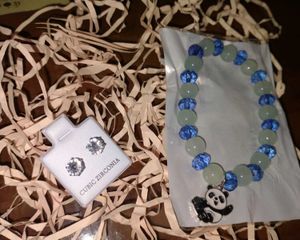 Charming Beaded Bracelet and Earrings Set