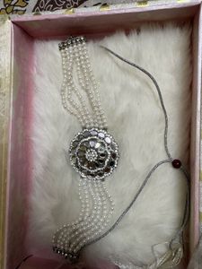 Exquisite Pearl & Mirror Work Bracelet