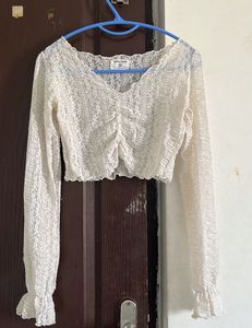 Elegant White Lace Blouse