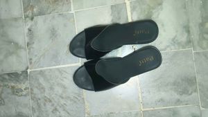 Black Wedge Mules