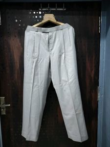 Men's Classic Grey Pleated Pants