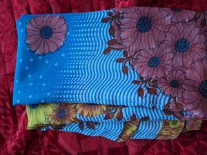 Vibrant Floral Print Saree