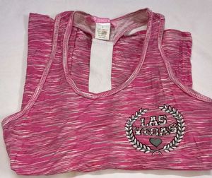British Girl style Pink Vegas Racerback Tank Top