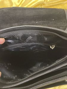 Classic Black Leather Shoulder Bag