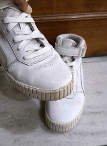 Puma White High-Top Sneakers
